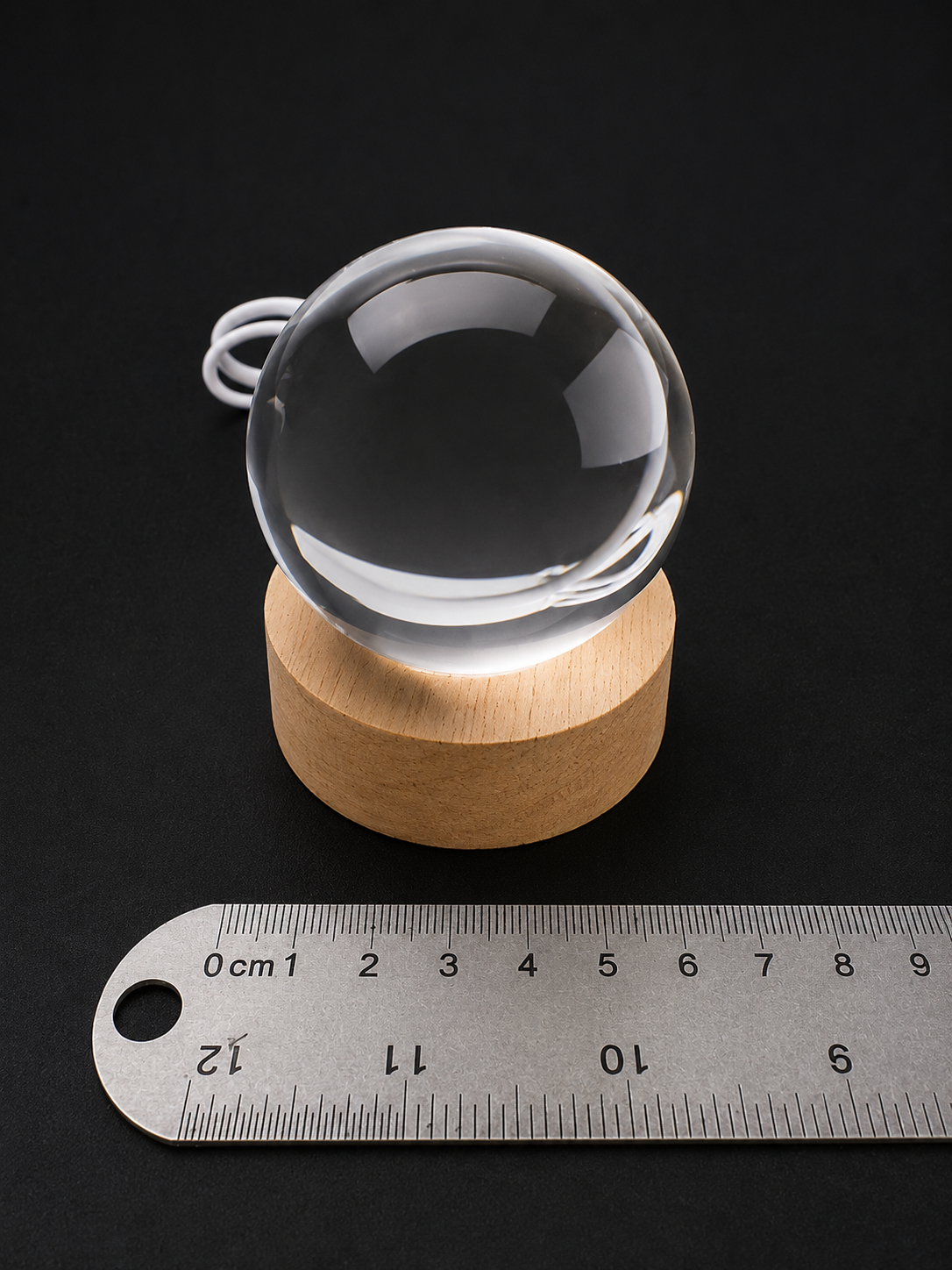 60mm K9 crystal Sphere with LED base light