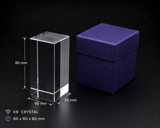 K9 60x60x80 mm Crystal