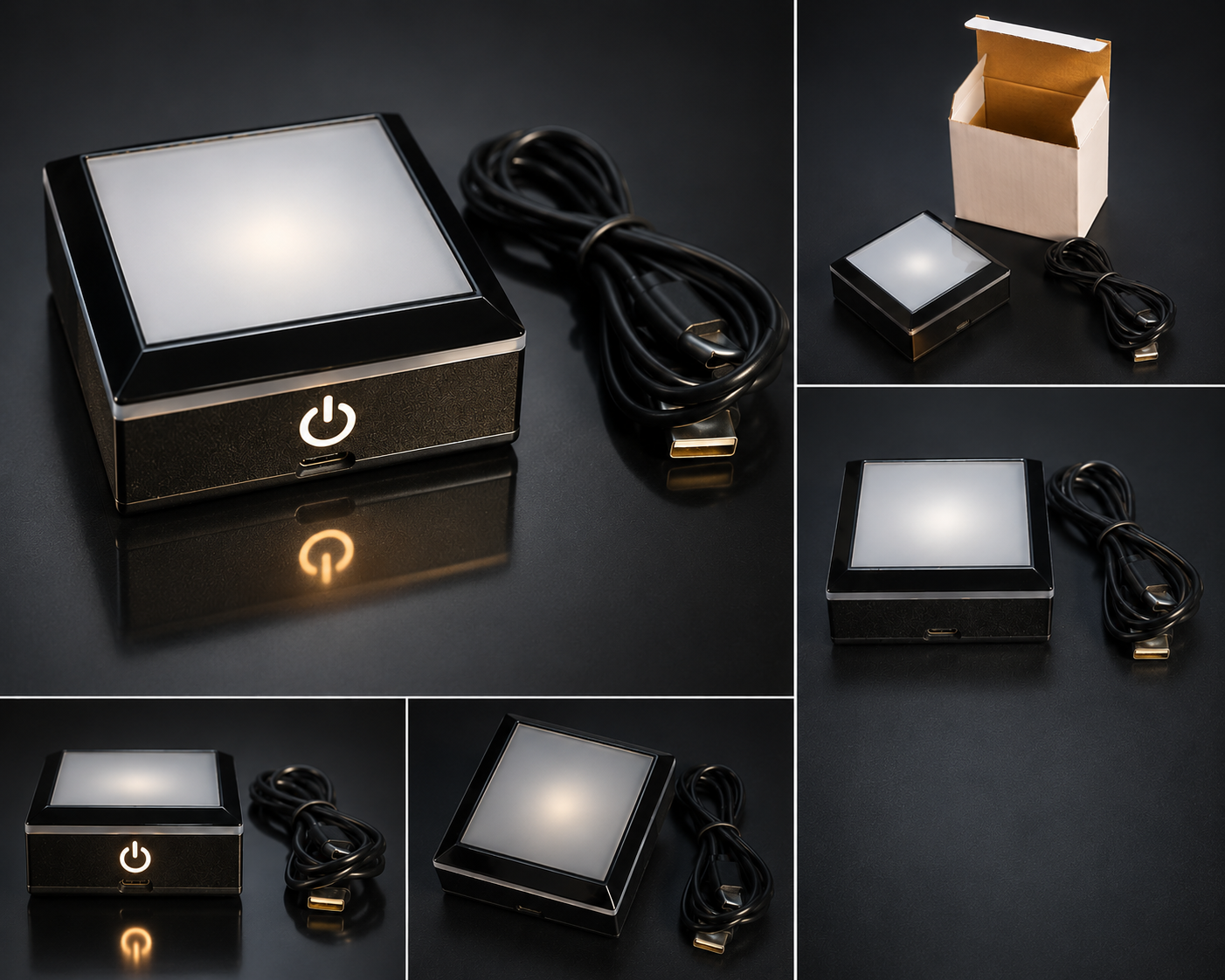 LED Lighted Square Base (Black)